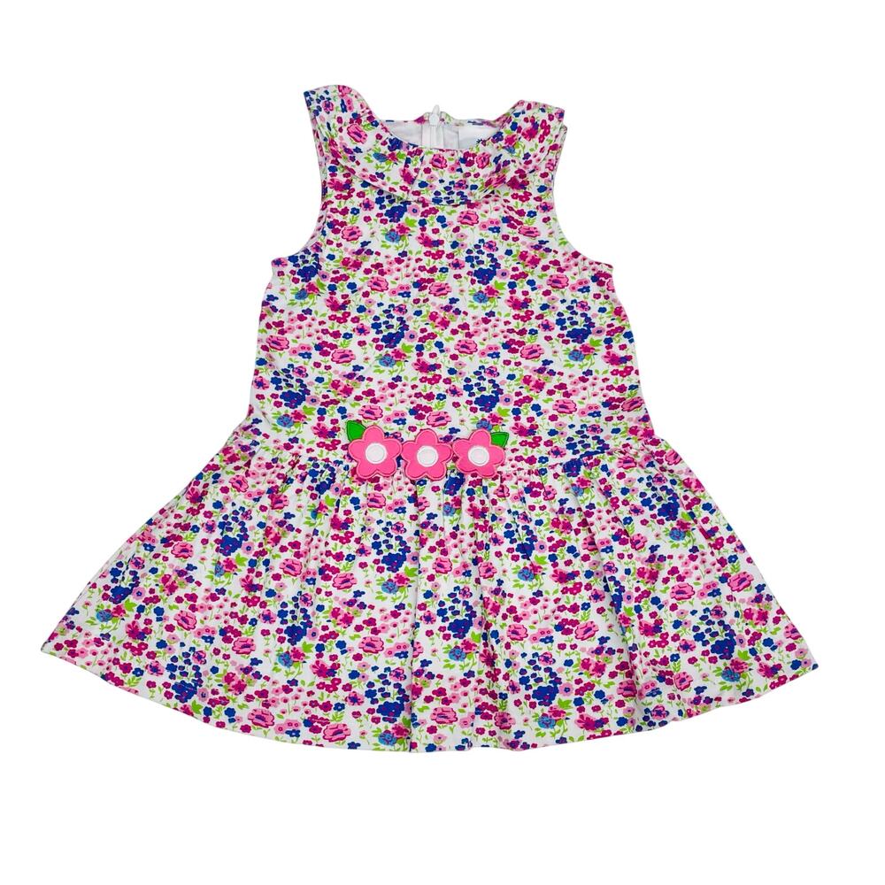 NWT Florence Eiseman 6X Floral Knit Dress with Applique Flowers